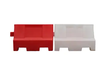 Kunststoff-Schutzplanke Standard Heavy – PE, rot | weiß